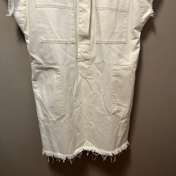 Everlane The Denim Workwear Shirtdress Size Large Organic Cotton in‎ Bone White - Picture 3 of 7